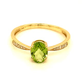 Anillo de Peridoto en oro amarillo 10kt.  ANTES:  $319.00