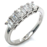 (LD) Anillo con diamantes de laboratorio en oro blanco 14kt. D-1.00cts