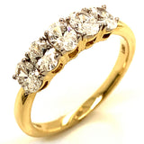 (LD) Anillo con diamantes de laboratorio en oro amarillo 14kt. D-1.00cts