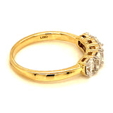 (LD) Anillo con diamantes de laboratorio en oro amarillo 14kt. D-1.00cts