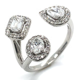 (LD) Anillo con diamantes de laboratorio en oro blanco 14kt. D-1.00cts