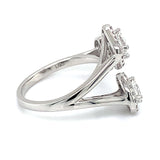 (LD) Anillo con diamantes de laboratorio en oro blanco 14kt. D-1.00cts