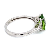 Anillo de Peridoto en oro blanco 10kt.  ANTES:  $499.00