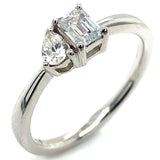 (LD) Anillo con diamantes de laboratorio en oro blanco 14kt. D-0.50cts