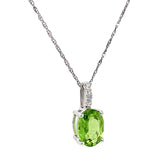 Collar de Peridoto en oro blanco 14k