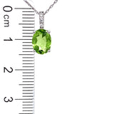 Collar de Peridoto en oro blanco 14k