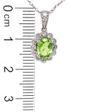 Collar de Peridoto en oro blanco 10kt.  ANTES:  $399.00