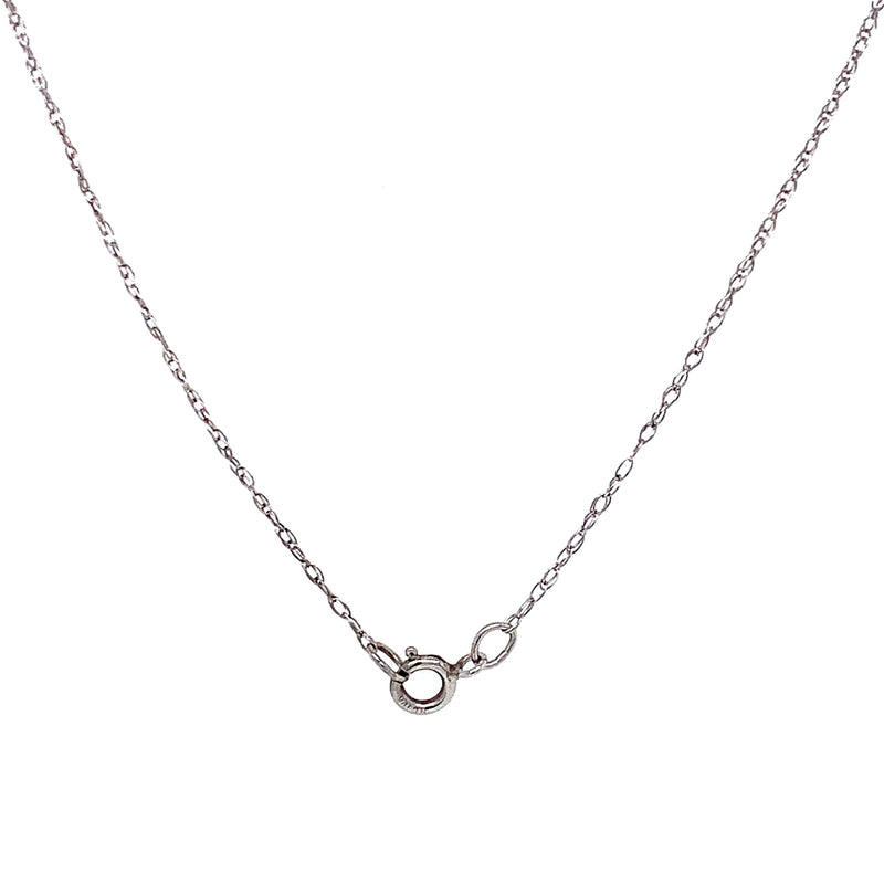 Collar de Peridoto en oro blanco 10kt.  ANTES:  $399.00