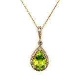 Collar de Peridoto en oro amarillo 10k