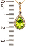 Collar de Peridoto en oro amarillo 10k