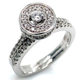 (SOFIA) Set de anillos con diamantes en oro blanco 10k