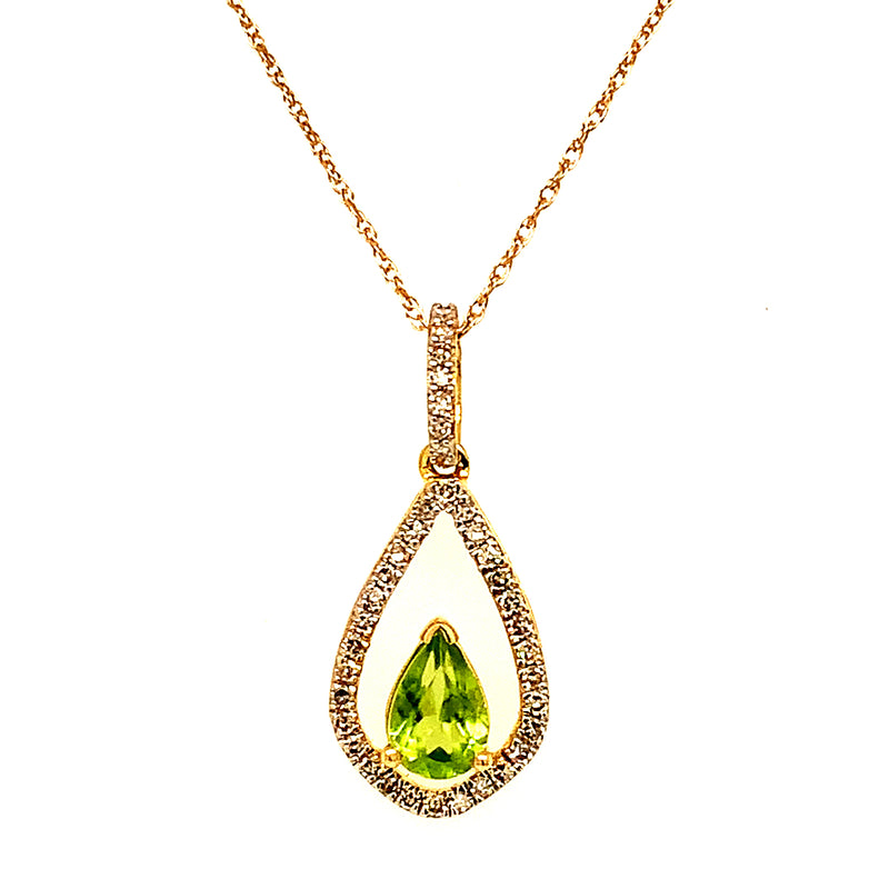 Collar de Peridoto en oro amarillo 10k  ANTES:  $369.00