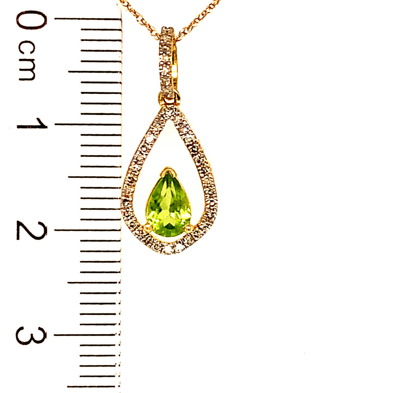 Collar de Peridoto en oro amarillo 10k  ANTES:  $369.00