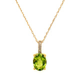 Collar de Peridoto en oro amarillo 14k  ANTES:  $369.00