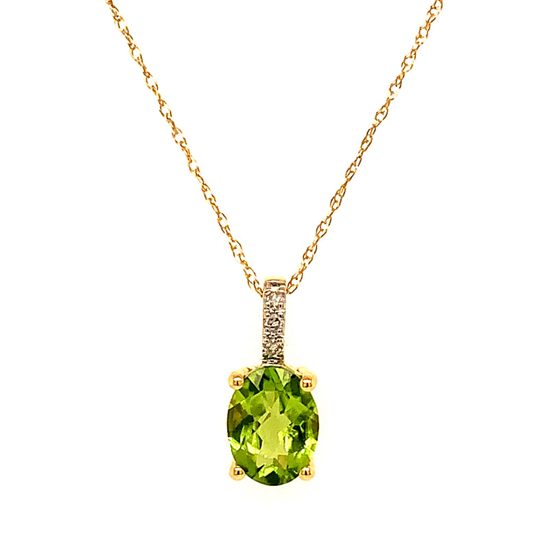 Collar de Peridoto en oro amarillo 14k  ANTES:  $369.00