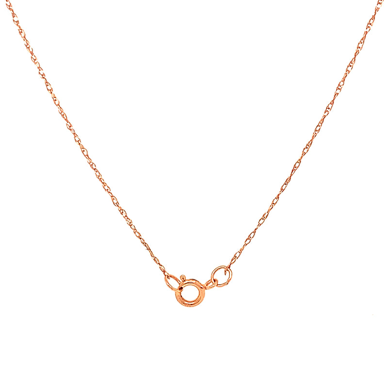 Collar de Peridoto con Zafiros blancos en oro rosado 14kt.  ANTES:  $399.00