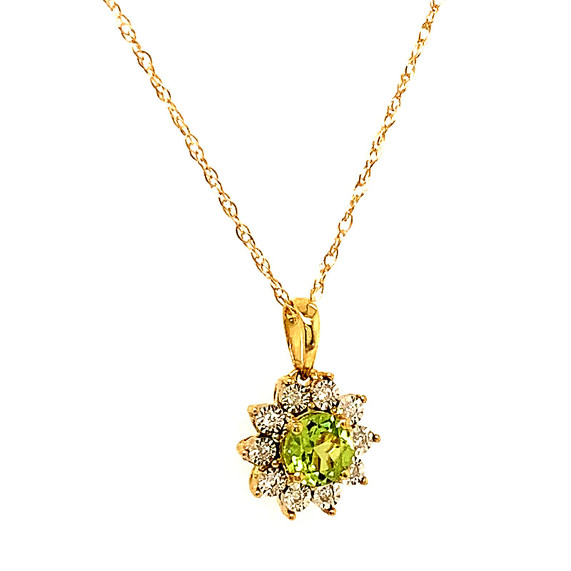 Collar de Peridoto en oro amarillo 10k  ANTES:  $249.00
