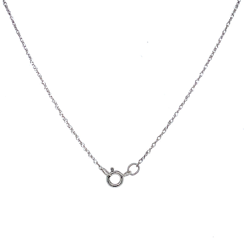 Collar de Peridoto en oro blanco 10kt.