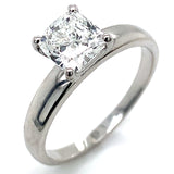 (LD) Anillo con diamante de laboratorio en oro blanco 14kt. D-1.01cts