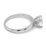 (LD) Anillo con diamante de laboratorio en oro blanco 14kt.