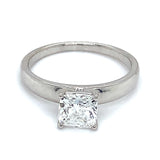(LD) Anillo con diamante de laboratorio en oro blanco 14kt.