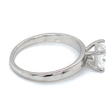 (LD) Anillo con diamante de laboratorio en oro blanco 14kt.