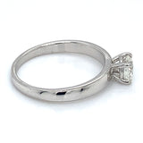 (LD) Anillo con diamante de laboratorio en oro blanco 14kt.