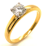 (LD) Anillo con diamante de laboratorio en oro amarillo 14kt. D-0.47Cts