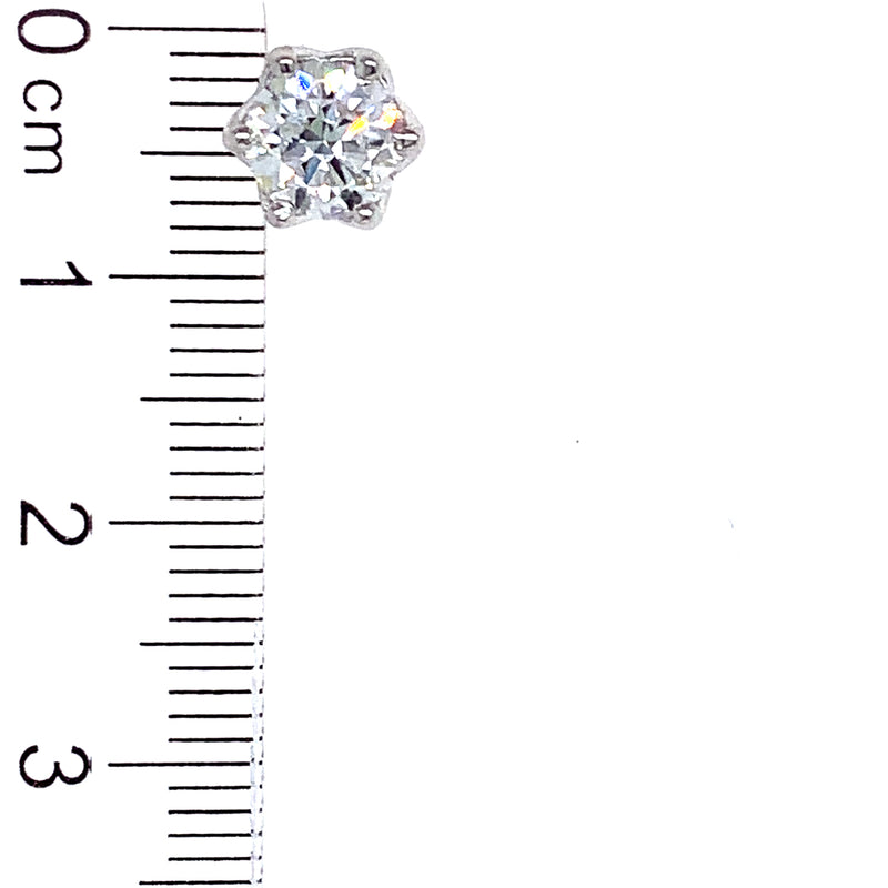 (LD) Aretes con diamantes de laboratorio en oro blanco 14kt. D-1.91Cts.