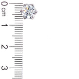 (LD) Aretes con diamantes de laboratorio en oro blanco 14kt. D-1.91Cts.