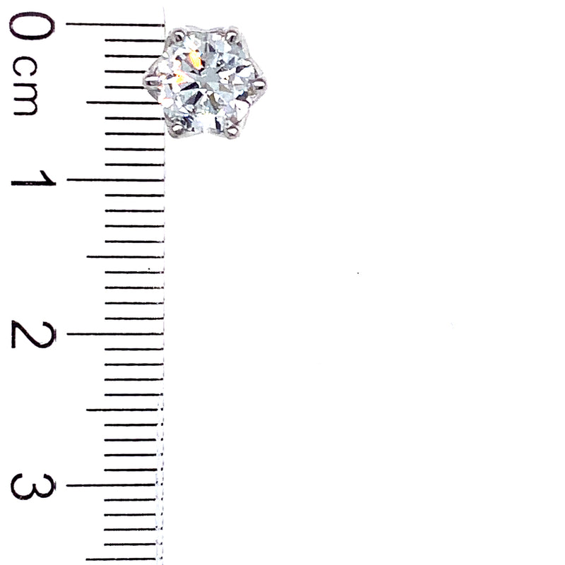 (LD) Aretes con diamantes de laboratorio en oro blanco 14kt. D-1.91Cts.