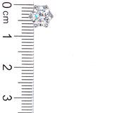 (LD) Aretes con diamantes de laboratorio en oro blanco 14kt. D-1.89Cts.