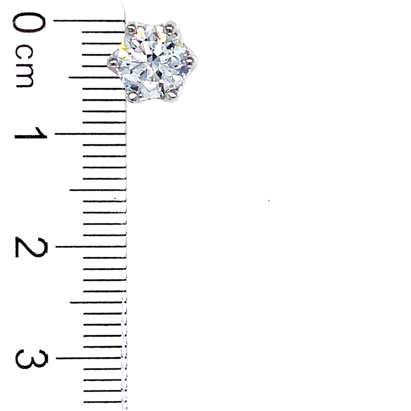 (LD) Aretes con diamantes de laboratorio en oro blanco 14kt. D-1.93Cts.