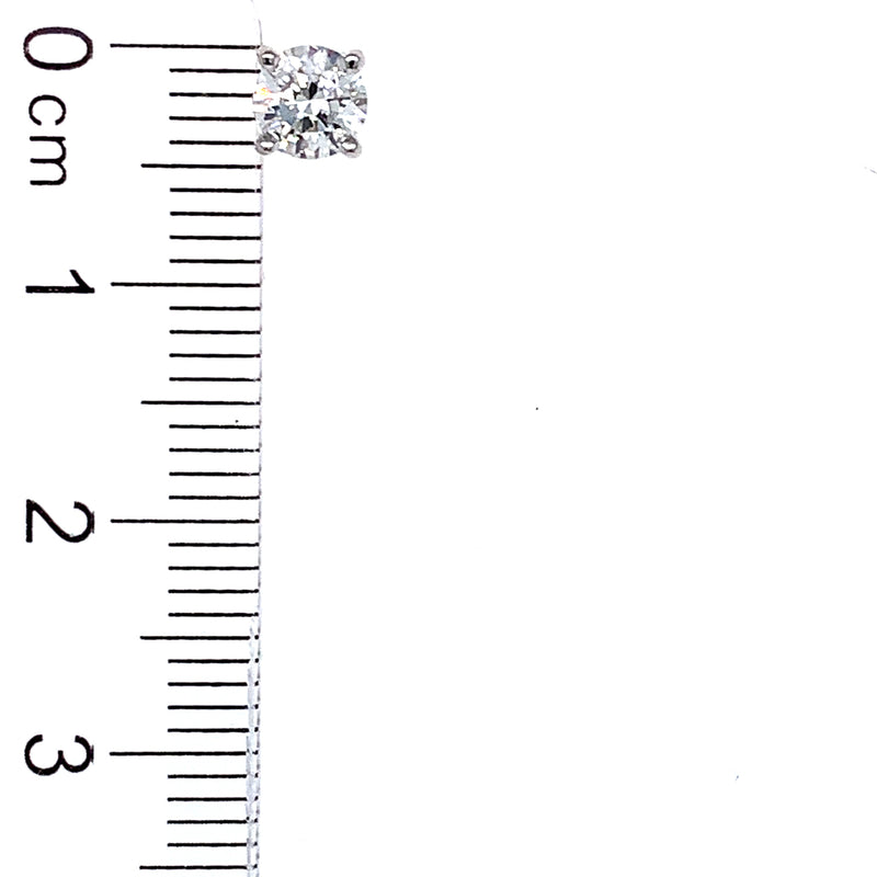 (LD) Aretes con diamantes de laboratorio en oro blanco 14kt.