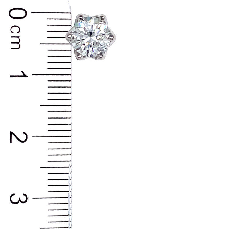 (LD) Aretes con diamantes de laboratorio en oro blanco 14kt. D-1.95Cts.