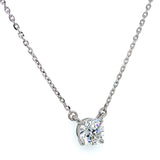 (LD) Collar con diamante de laboratorio en oro blanco 14kt. 41/42.5cm