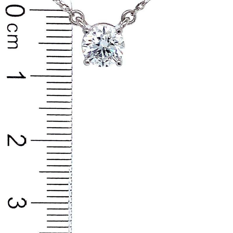 (LD) Collar con diamante de laboratorio en oro blanco 14kt. 41/42.5cm