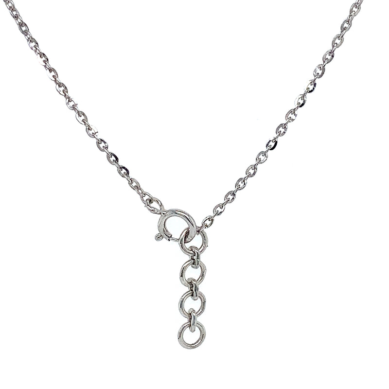 (LD) Collar con diamante de laboratorio en oro blanco 14kt. 41/42.5cm