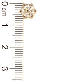 (LD) Aretes con diamantes de laboratorio en oro amarillo 14kt. D-1.94Cts.