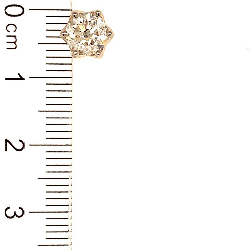 (LD) Aretes con diamantes de laboratorio en oro amarillo 14kt. D-1.94Cts.
