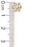 (LD) Aretes con diamantes de laboratorio en oro amarillo 14kt.