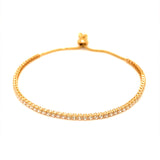 Pulsera (circones) en oro amarillo 18k. Ajustable