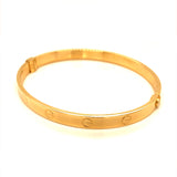 Caña estilo Cartier en oro amarillo 18kt