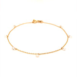 Pulsera (circones) en oro amarillo 10kt. 19cm