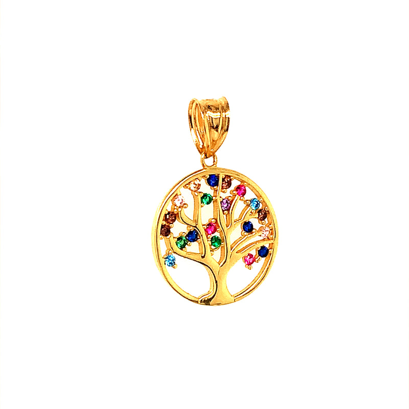 Dije (árbol de la vida) en oro amarillo 18k