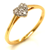 (MIA) Set con diamante en oro amarillo 18kt.