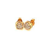 (SOFIA) Aretes con diamantes en oro amarillo 10kt