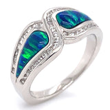 Anillo con cuarzo ópalo australiano en plata 925