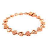 (SOFIA) Pulsera con diamantes en oro rosado 10kt