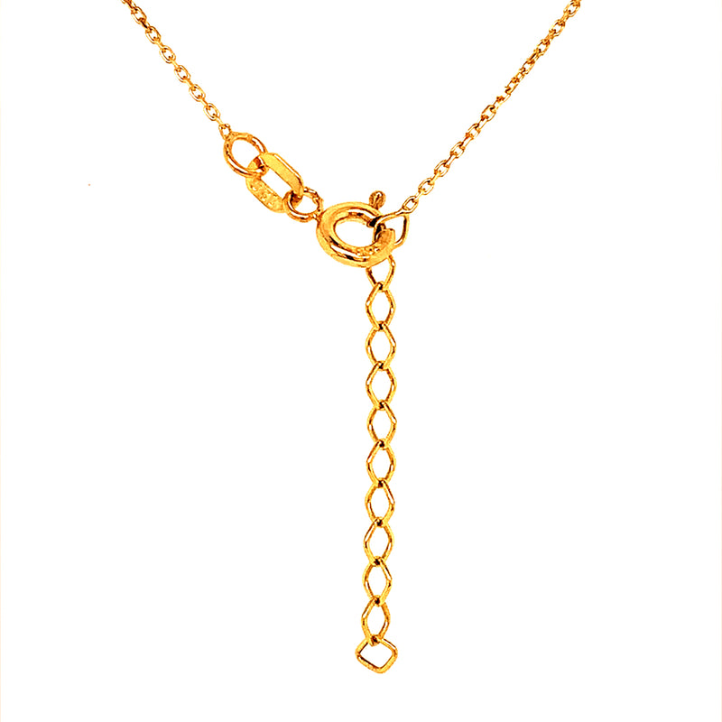 Collar (doble) de corazones en oro amarillo 18kt. 42cm/45cm